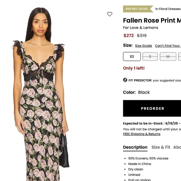 For Love And Lemons | Dresses | Fallen Rose Print Maxi Dress | Poshmark For Love And Lemons | Dresses | Fallen Rose Print Maxi Dress | Poshmark